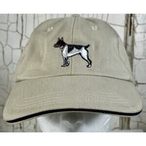 Toy Fox Terrier Your Breed Dog Embroidered Adjustable Beige Zip Pocket Hat Cap